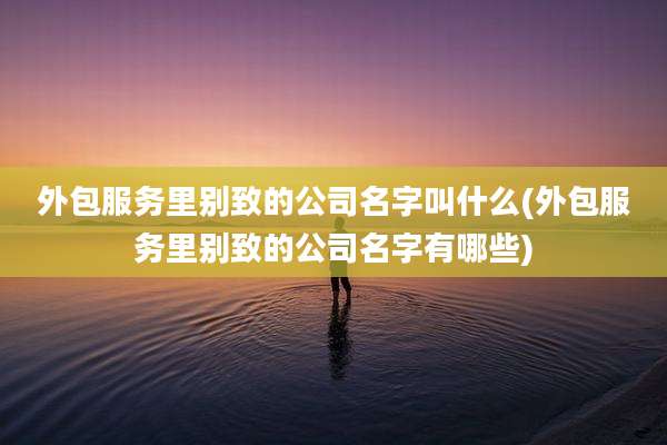 外包服务里别致的公司名字叫什么(外包服务里别致的公司名字有哪些)