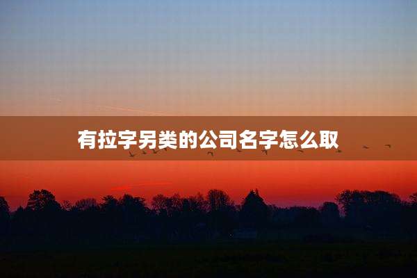 有拉字另类的公司名字怎么取