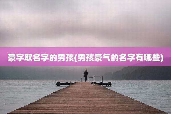 豪字取名字的男孩(男孩豪气的名字有哪些)