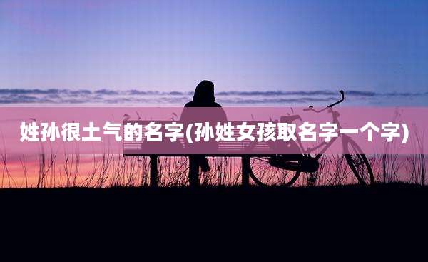 姓孙很土气的名字(孙姓女孩取名字一个字)