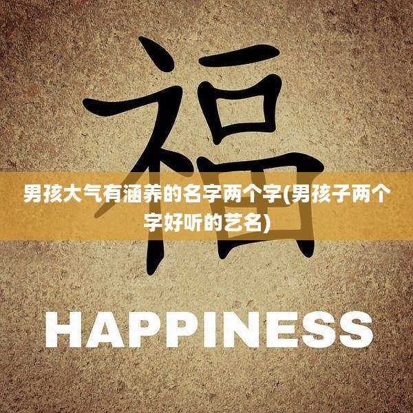男孩大气有涵养的名字两个字(男孩子两个字好听的艺名)
