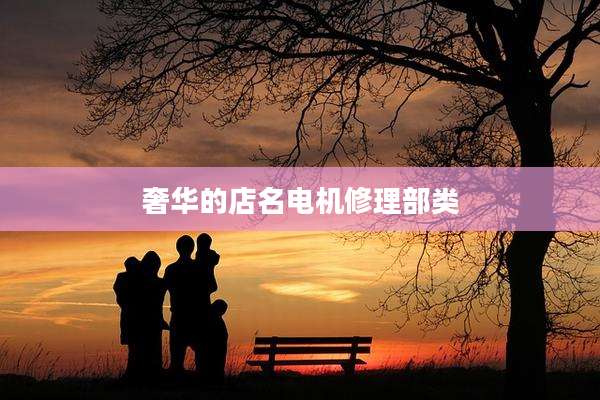 奢华的店名电机修理部类