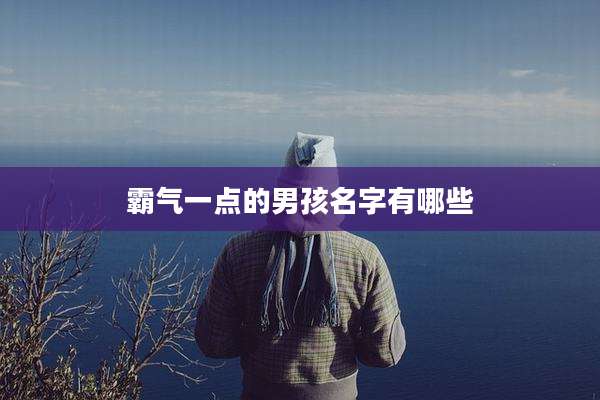 霸气一点的男孩名字有哪些