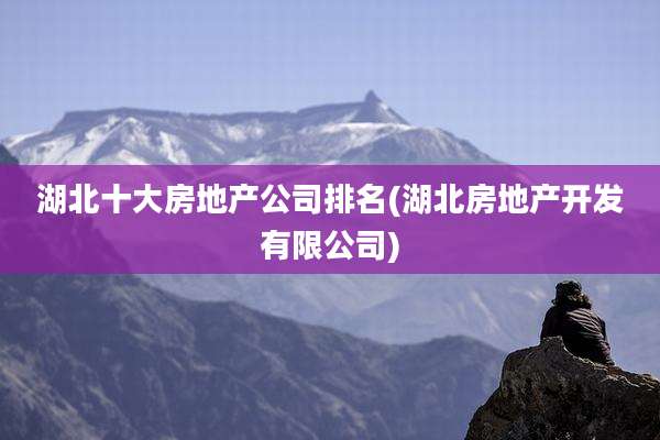 湖北十大房地产公司排名(湖北房地产开发有限公司)