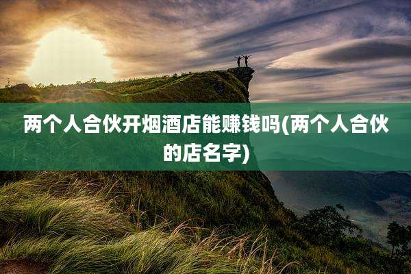 两个人合伙开烟酒店能赚钱吗(两个人合伙的店名字)