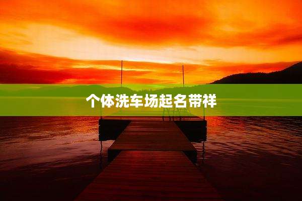 个体洗车场起名带祥