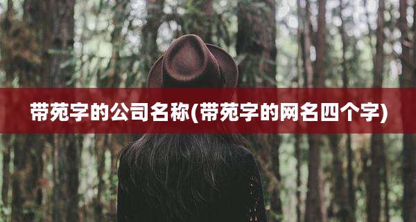 带苑字的公司名称(带苑字的网名四个字)