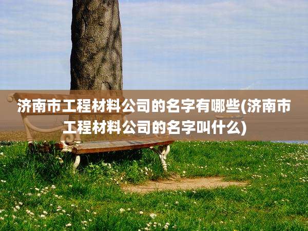 济南市工程材料公司的名字有哪些(济南市工程材料公司的名字叫什么)