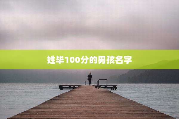 姓毕100分的男孩名字