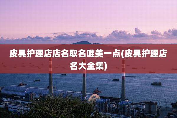 皮具护理店店名取名唯美一点(皮具护理店名大全集)