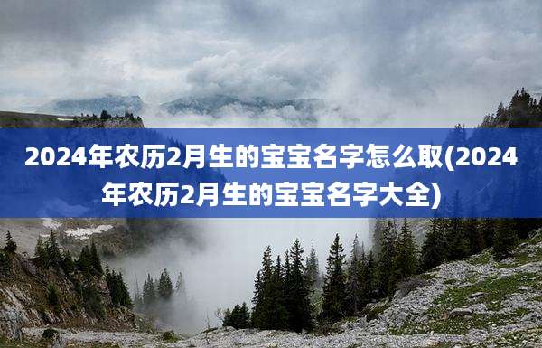 2024年农历2月生的宝宝名字怎么取(2024年农历2月生的宝宝名字大全)