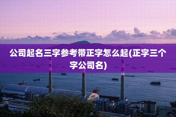 公司起名三字参考带正字怎么起(正字三个字公司名)