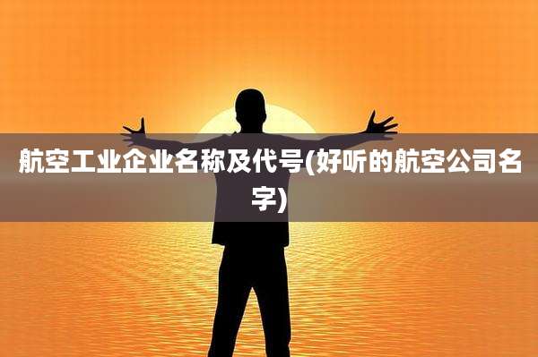 航空工业企业名称及代号(好听的航空公司名字)