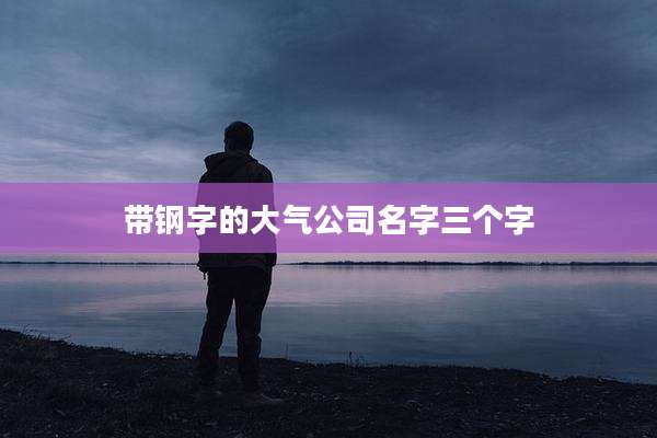 带钢字的大气公司名字三个字
