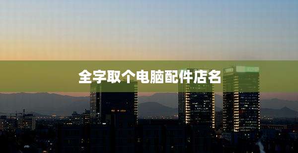 全字取个电脑配件店名