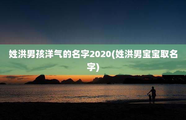 姓洪男孩洋气的名字2020(姓洪男宝宝取名字)