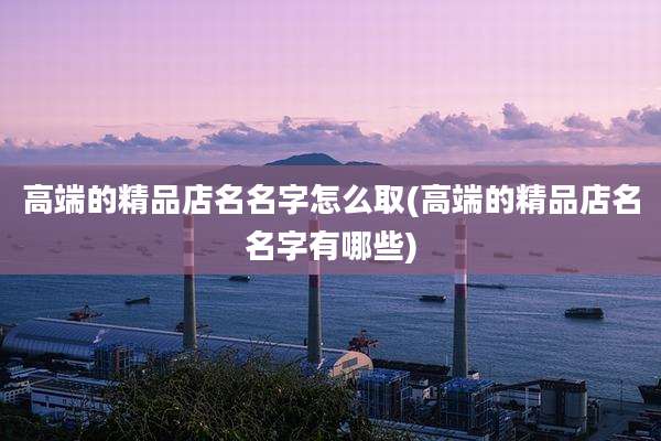 高端的精品店名名字怎么取(高端的精品店名名字有哪些)