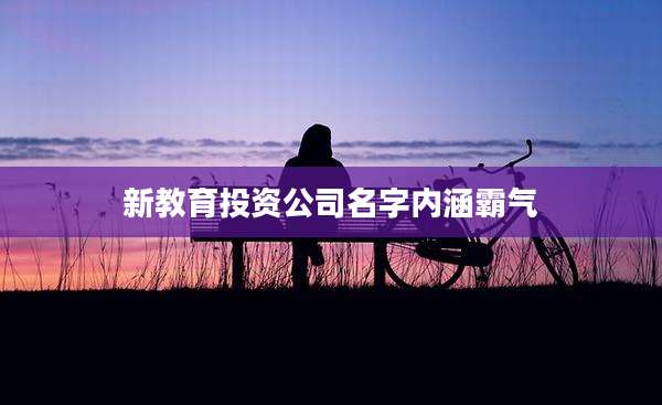 新教育投资公司名字内涵霸气