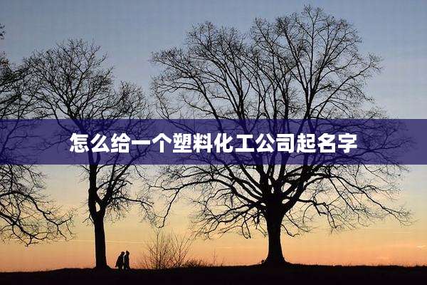 怎么给一个塑料化工公司起名字