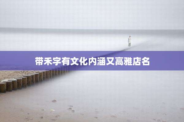 带禾字有文化内涵又高雅店名