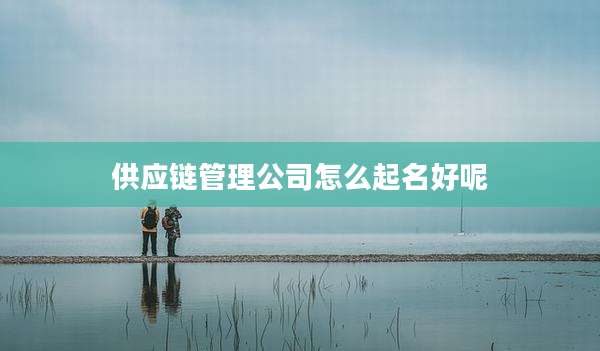 供应链管理公司怎么起名好呢