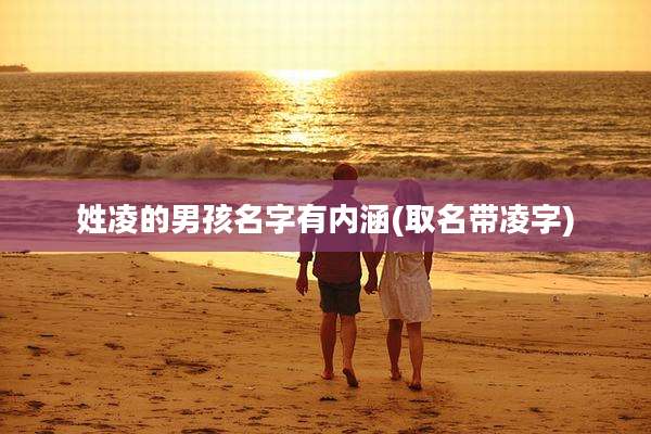 姓凌的男孩名字有内涵(取名带凌字)