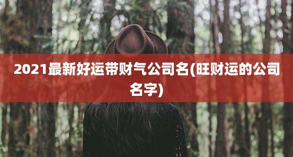 2021最新好运带财气公司名(旺财运的公司名字)