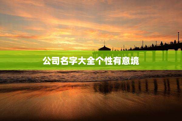公司名字大全个性有意境