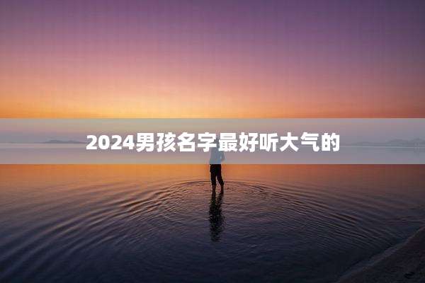 2024男孩名字最好听大气的
