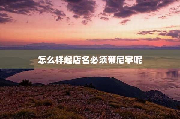 怎么样起店名必须带尼字呢