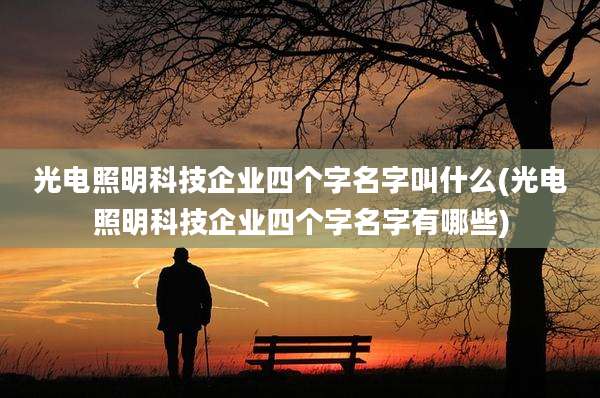 光电照明科技企业四个字名字叫什么(光电照明科技企业四个字名字有哪些)