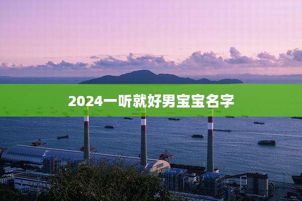 2024一听就好男宝宝名字