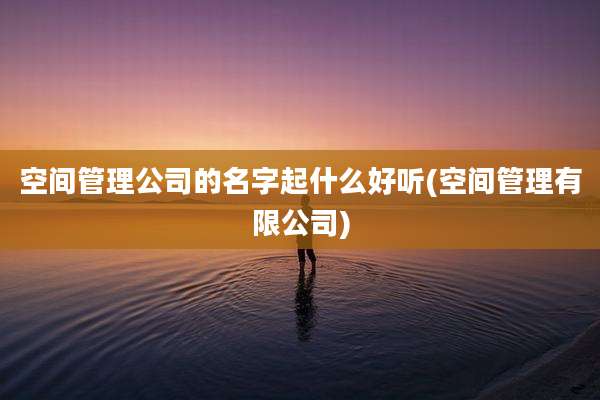 空间管理公司的名字起什么好听(空间管理有限公司)