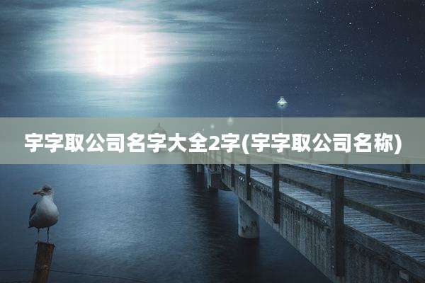 宇字取公司名字大全2字(宇字取公司名称)