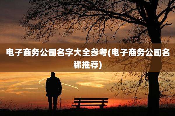 电子商务公司名字大全参考(电子商务公司名称推荐)