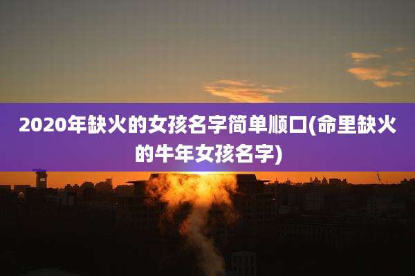 2020年缺火的女孩名字简单顺口(命里缺火的牛年女孩名字)