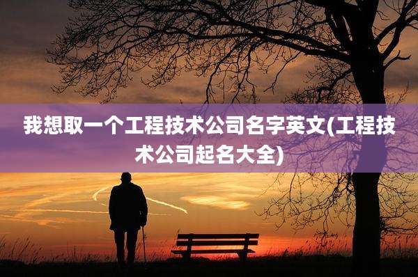 我想取一个工程技术公司名字英文(工程技术公司起名大全)