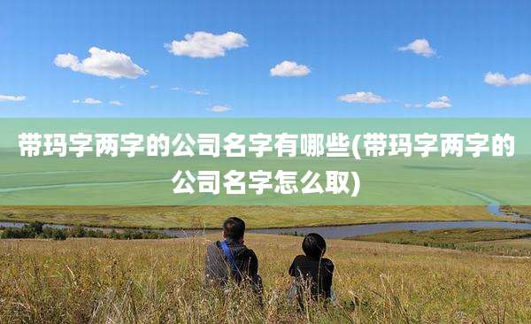 带玛字两字的公司名字有哪些(带玛字两字的公司名字怎么取)