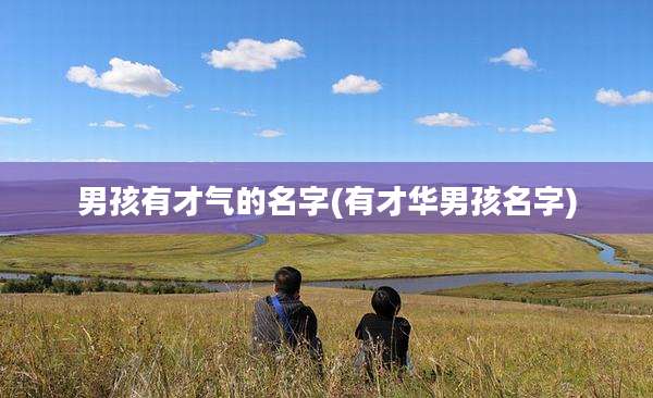 男孩有才气的名字(有才华男孩名字)