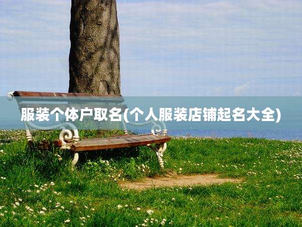 服装个体户取名(个人服装店铺起名大全)