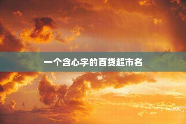 一个含心字的百货超市名