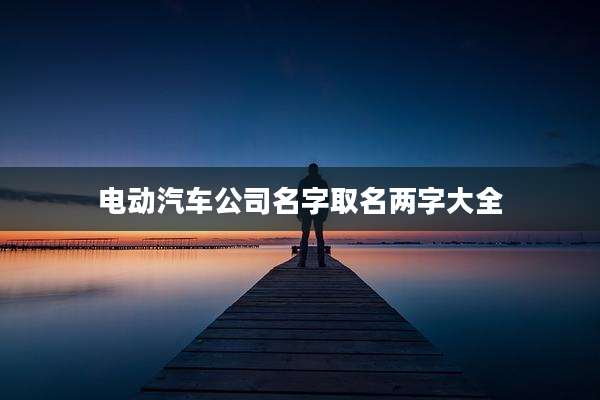 电动汽车公司名字取名两字大全