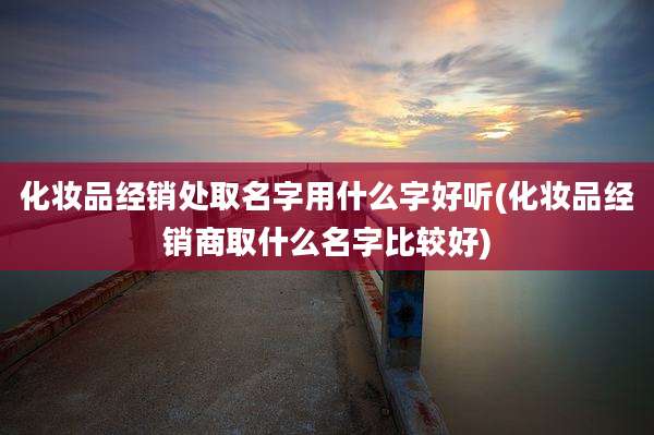 化妆品经销处取名字用什么字好听(化妆品经销商取什么名字比较好)