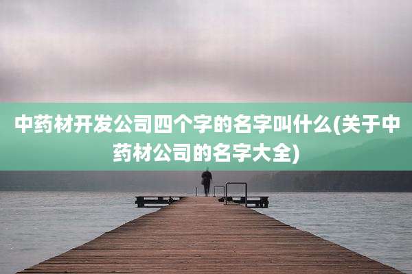 中药材开发公司四个字的名字叫什么(关于中药材公司的名字大全)