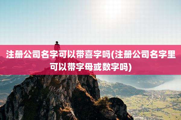 注册公司名字可以带喜字吗(注册公司名字里可以带字母或数字吗)