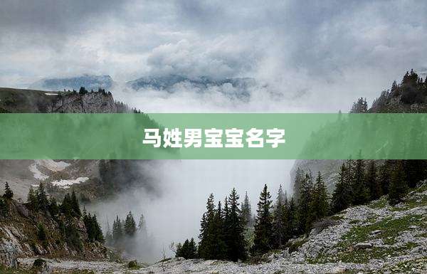 马姓男宝宝名字