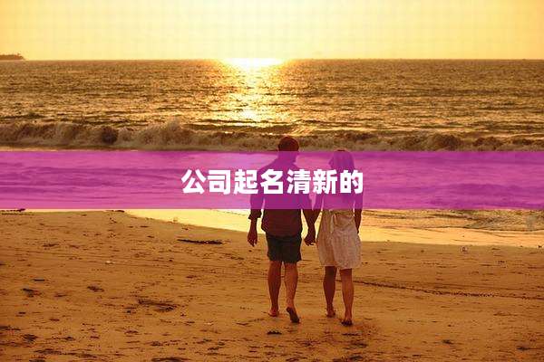 公司起名清新的