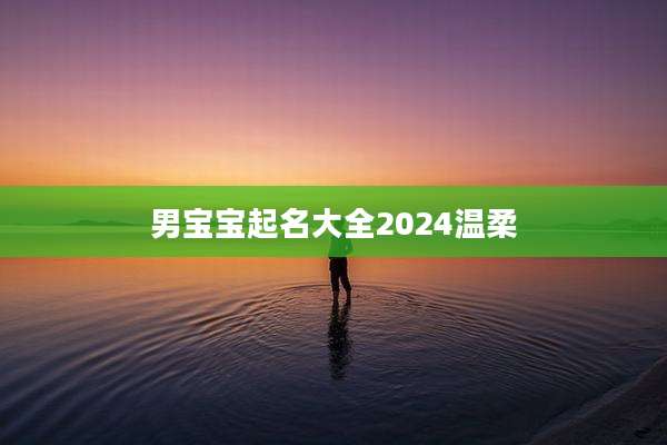 男宝宝起名大全2024温柔