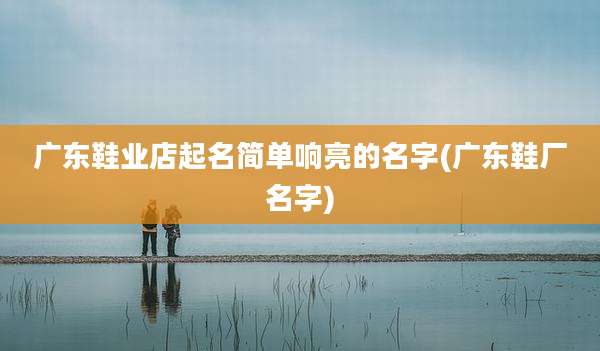 广东鞋业店起名简单响亮的名字(广东鞋厂名字)