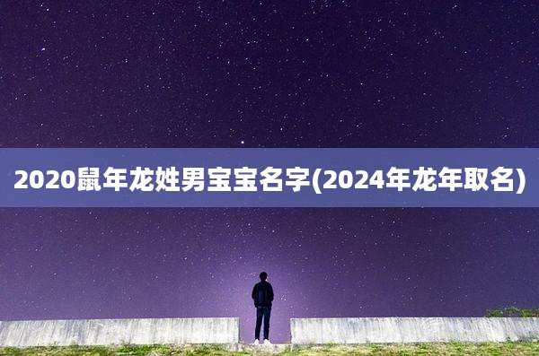 2020鼠年龙姓男宝宝名字(2024年龙年取名)
